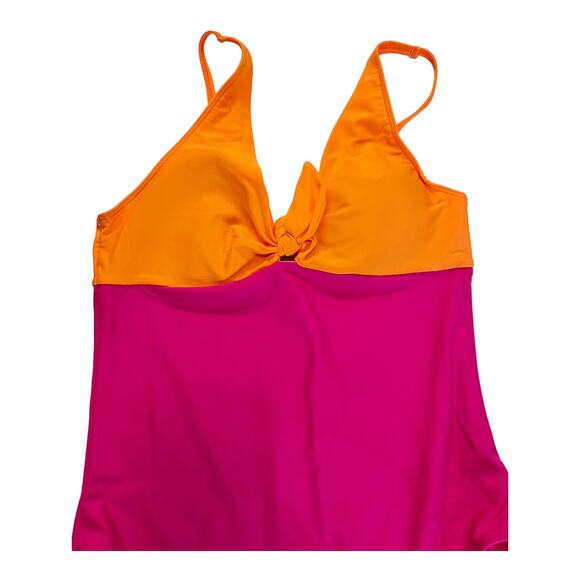 SUMMERSALT One Piece Swimsuit  The Jetsetter Hibiscus Tangerine Pink UPF 50+ 4 - Picture 4 of 10